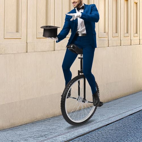Image of 16 inch /24 inch Wheel Unicycle, Wheel Unicycle with Steel Rim Skid-Proof Tire Adjustable Seat Sports Exercise Bicycle for Daily Fitness