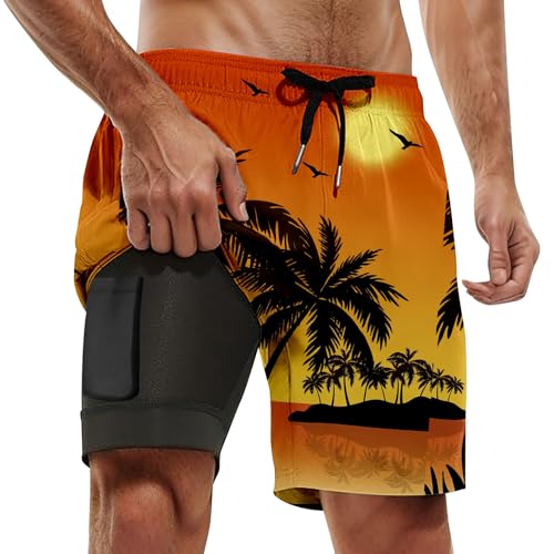 Short de bain hommes grande taille et maillot boxer rouge pour vacances