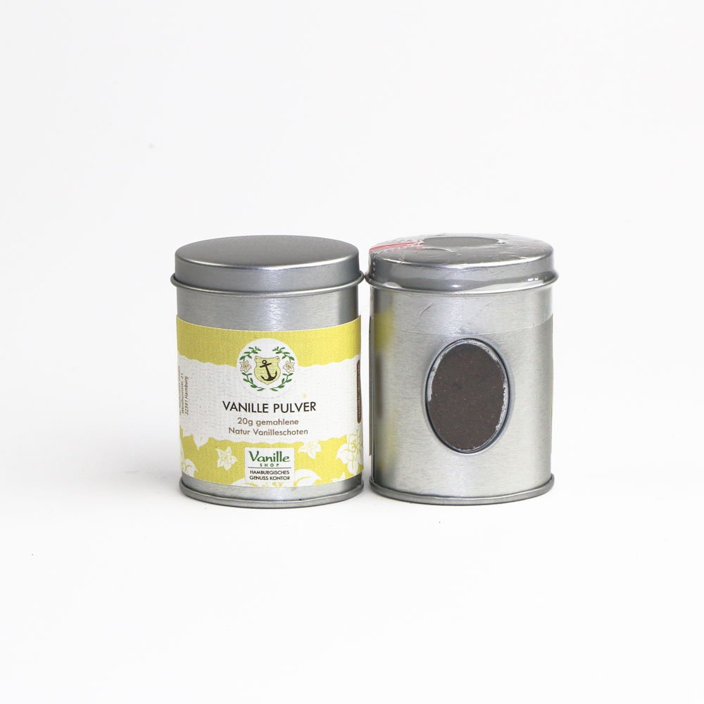 Natur Vanillepulver 20g / gemahlene Vanille Schoten / vom Vanille Shop / ideal zum Backen und würzen