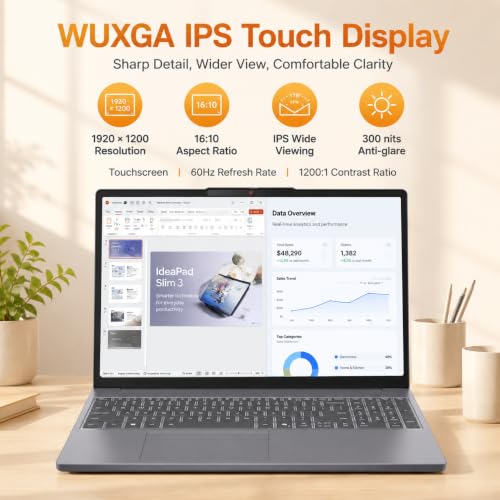 Image of Lenovo 15 Inch Touchscreen Laptop AMD Ryzen 7 8840HS 24GB DDR5 5600MHz 1TB