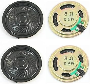 4 Pack 0.5W 8 Ohm Diameter 50mm/1.97in Internal Magnet Speaker Loudspeaker for DVD/EVD Auditory Horn Music Devices Loudspeakers