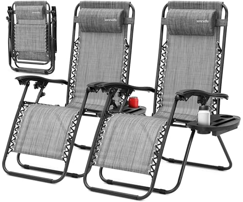SereneLife Zero Gravity Lounge Chairs Set of 2