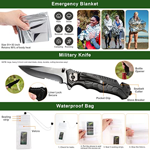 Gifts for Men Dad Him - Survival Kits, Survival Gear and Equipment 15 in 1 - Image 6