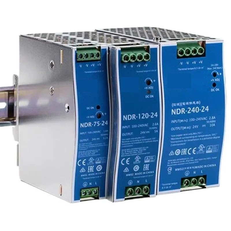 Seria NDR-240 240 W z pojedynczym wyjściem, przemysłowa szyna DIN | Dla NDR-240 NDR-240-24 NDR-240-48(NDR-240-24V 10A)