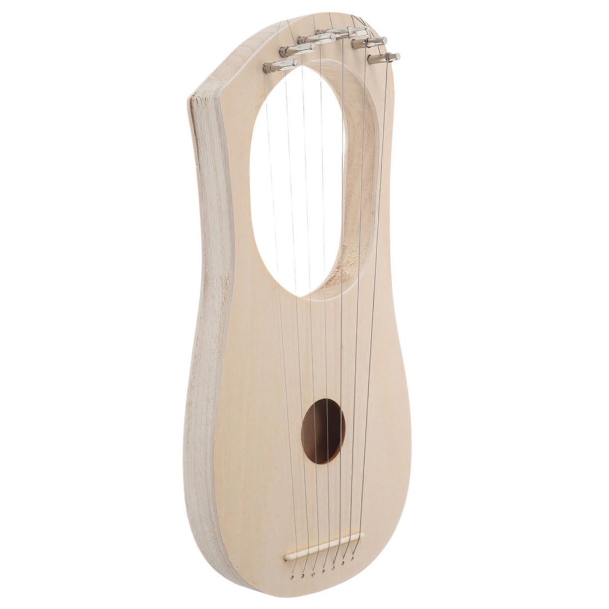 BESTonZON 7-saitige Holz Leierharfe zum Selbstbauen für Anfänger mit Metallbesaitung Vielseitiger Klang und Elegantes Design für Klassische und Moderne Kompositionen