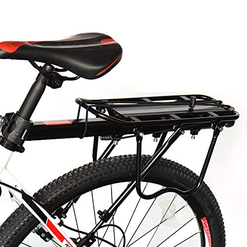 Portaequipajes trasero de aluminio para bicicleta carga 80kg