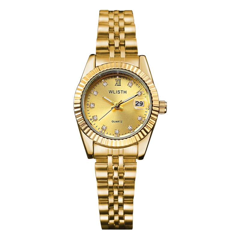Women's Quartz Watch, Stainless Steel Case, Diamond Dial, Crystal Markers, Date Display, Luminous Chronograph Function, Comfortable to Wear, One-Year Warranty.-image-32