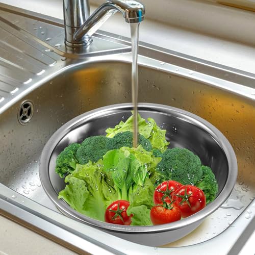 Tazón de acero inoxidable 25.5 cm para cocina miniatura 5