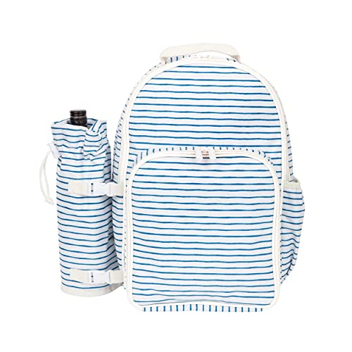 Sunnylife Unisex_Adult Mochila Nevera Rayas Azules Backpack Cool Stripe, White/Blue, Medida: 27x21x40 cm