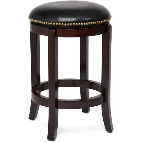 Boraam Cordova Bar Height Backless Swivel Kitchen Bar Stool - Cappuccino