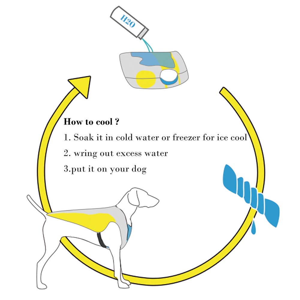 Manteau rafraîchissant pour Chiens de Grande Taille, Gilet de Refroidissement pour Animaux Respirant Harnais de Refroidissement pour Chien, Manteau d'été Doux Anti-Chaleur des Marais,XXL