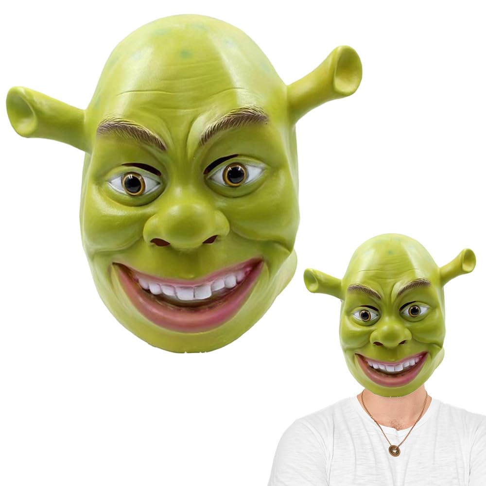 JYQOQH Realistic Full Head Latex, Latex Mask Headwear, Realistic Costume Party Cosplay Props, Halloween Masks for Halloween Carnival Costume Party