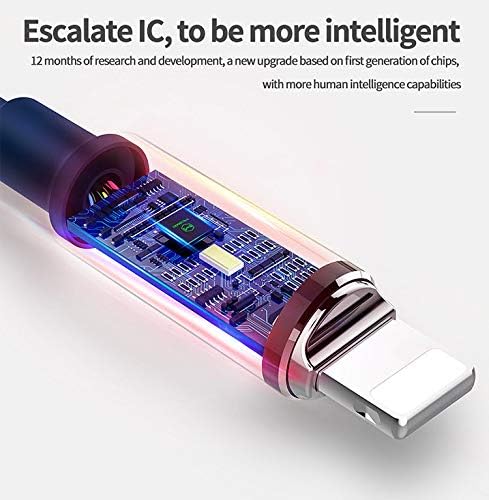 Miniatura 9 de Apagadoencendido Smart LED Desconexión automática y recarga automática Nylon trenzado sincronización carga datos USB 6FT1.8M cable compatible nueva