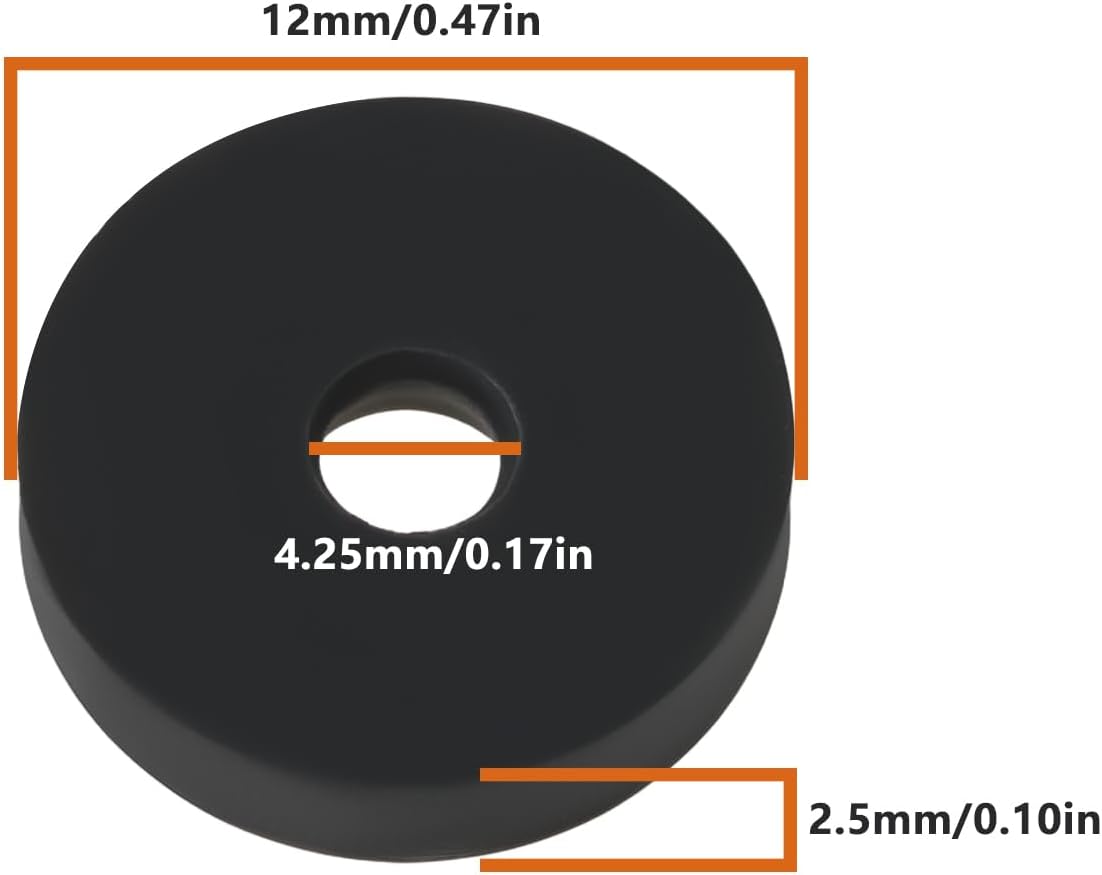 20PCS 1/2" BSP Type B Drain Valve Washers Rubber 12x4.25x2.5mm Compatible with Boilers Hot Water Cylinders