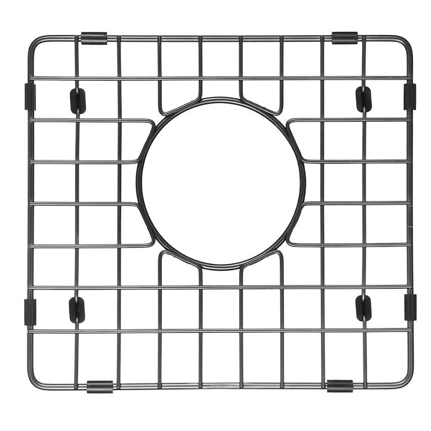 Starstar Sinks Protector Matte Black 304 Stainless Steel Kitchen Sink Bottom Grid, Rack (13 L x 12 W)