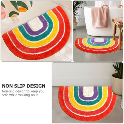 Alfombra de baño semicircular para evitar caídas de niños en suelo 7