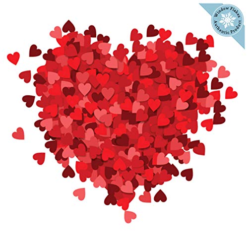 Valentines Day Decorations - Reusable Valentine Window Clings - Heart Of Hearts Double Sided Valentines Day Decor - Decal Cling Sticker Decoration For Glass Door And Windows - Medium #TOP6
