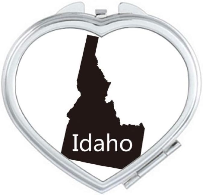Idaho The United States Of America Map Mirror Travel Magnification Portable Handheld Pocket Makeup