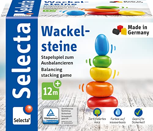 Preisvergleich Produktbild Selecta 62009 Wackelsteine, Stapelspielzeug aus Holz, 6 cm