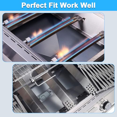 Image of Replacement Parts for Monument Grill 35633 41847NG 24367 24633 17842, A0212926 Main Burner & A0212804 Cooking Grid & D010012307 Flame Tamer & Igniter for 35633 Monument Grill 4-Burner Grill