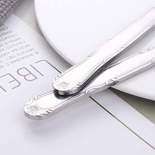 Miniatura 17 de Juego de 12 cucharas de café, mini cucharas de café, cucharas de espresso de acero inoxidable, cucharas pequeñas para postre, té, aperitivo, 4.6