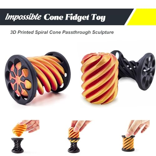 Image of 3D Printed Fidget Toys, 3PCS Mind Relaxing Gadgets, Anxiety Relief Toys for Kids and Adults, Satisfying Gadgets for Office Desk Decor