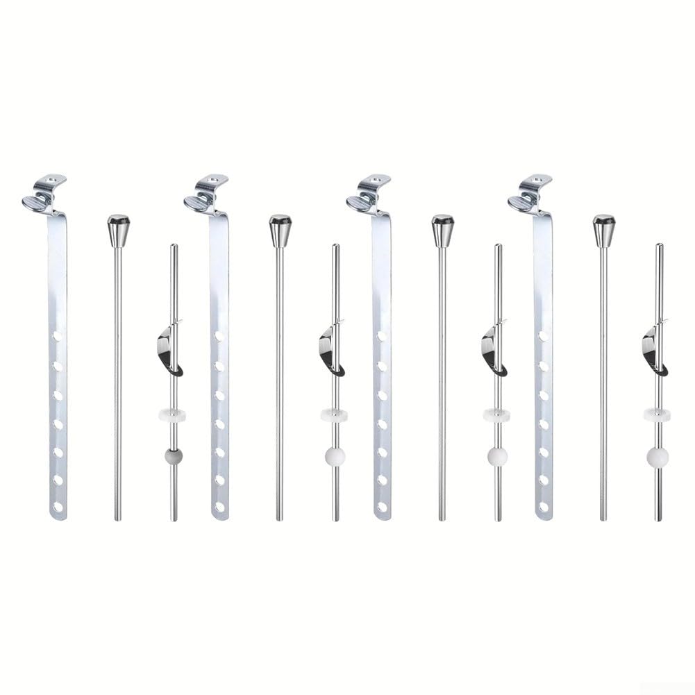 Kit Reparación Desagüe Lavabo Varilla Tracción Ajustable Enlace Bola para acero Plástico Baño Fregadero 220mm(15.5mm)