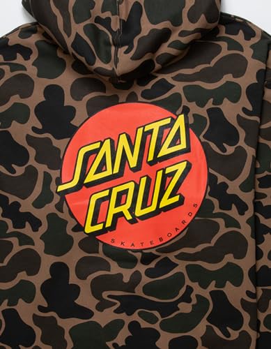 SANTA CRUZ Classic Dot P/O Hooded Heavyweight Sweatshirt Duck Camo Med Mens2