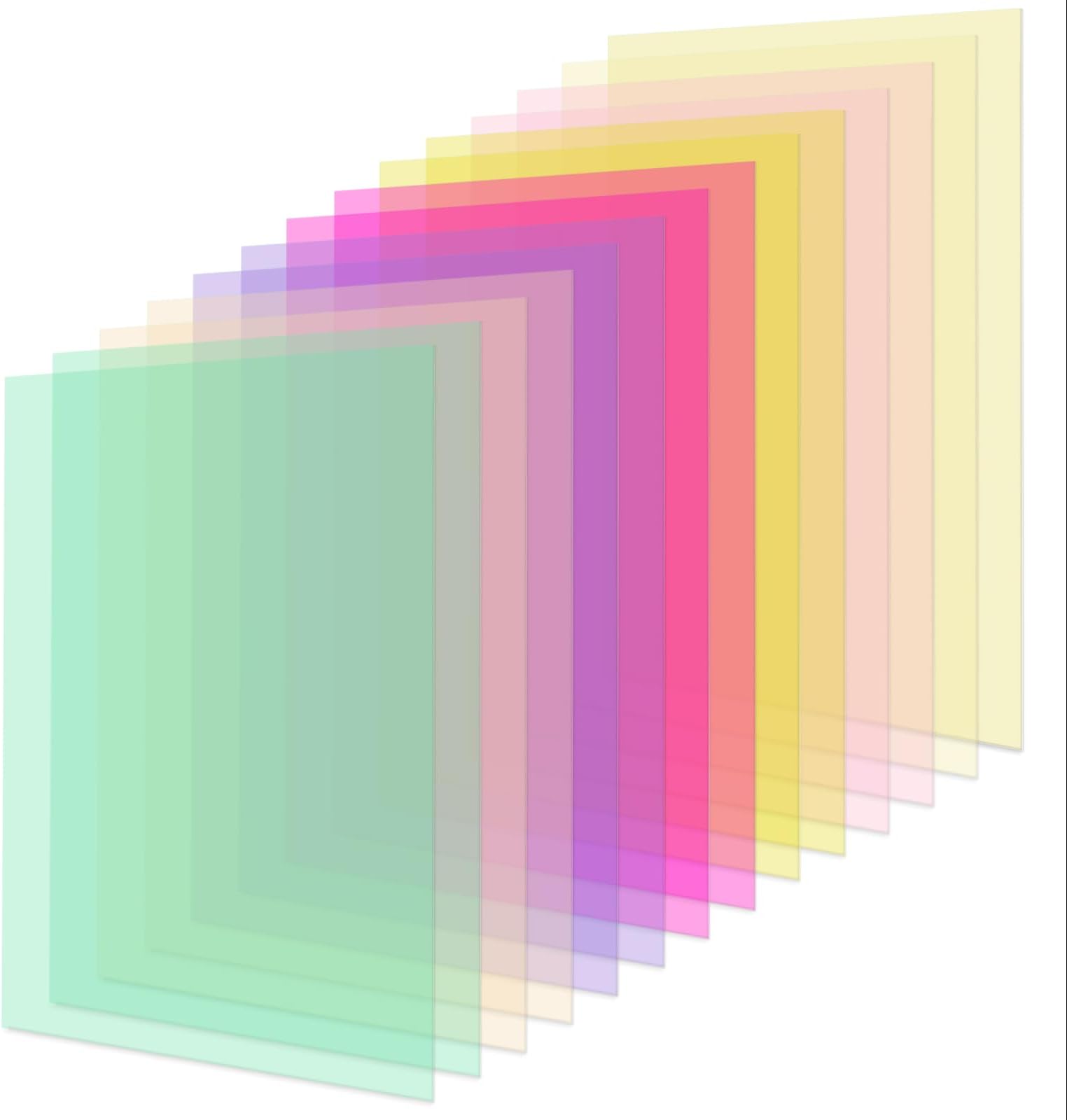 TOTiyea 20 Pieces 11IN x 8.5IN Colored Overlays for