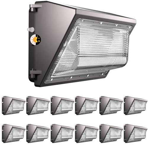 Image of Lightdot 12 Pack 200W Wall Mount Wall Pack, 100-277V, 30000LM Dusk-to-Dawn, IP65 ETL, 60ft Coverage Area, Wall Pack LED Exterior Light for Parking Lots /Building Exteriors /Yard /Warehouse