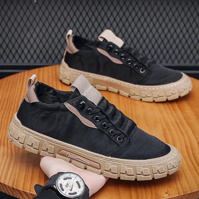 Image of Canvas Shoes Men's Breathable New Men's Shoes Fashionable and Versatile Casual Board Shoes Skates Shoes