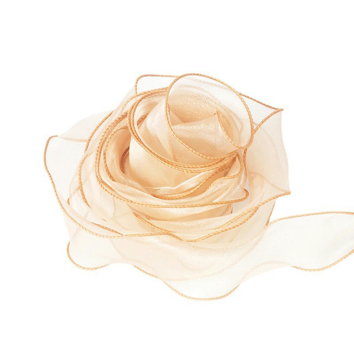 Cinta De Organza De Seda Ondulada De 2,2 Metros De Ancho, 4 CM, Material De Lazo Para Adornos Para El Cabello, Envoltura De Regalos, Decoración, Cintas De Encaje -4 Daifen-2,2 Metros