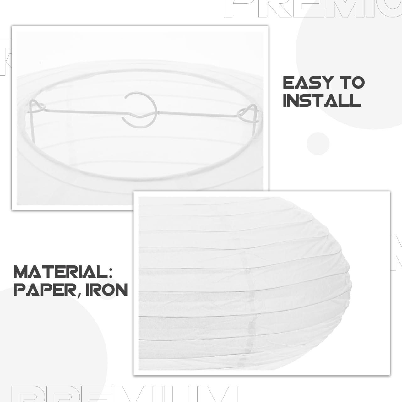 Gadpiparty Paper Lantern 15.74 Inch Lightweight Folding Decorative Paper Lamp Shade for Party Wedding Festival Home Hanging Decoration