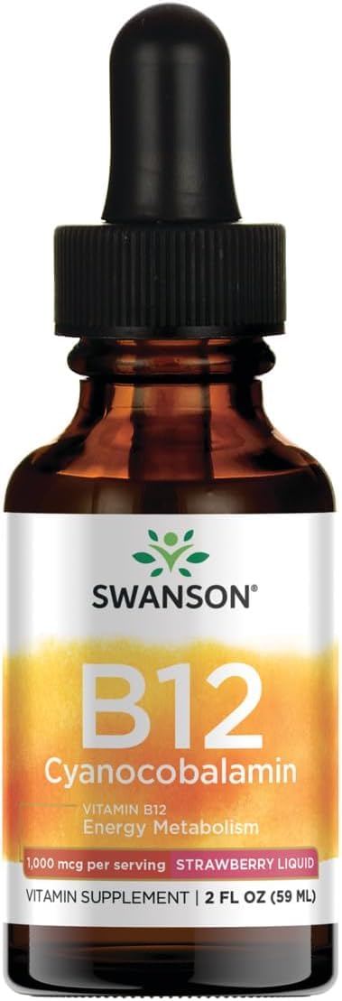 Swanson Vitamin B-12 Sublingual 1,000 mcg, 2 fl oz (59 ml)