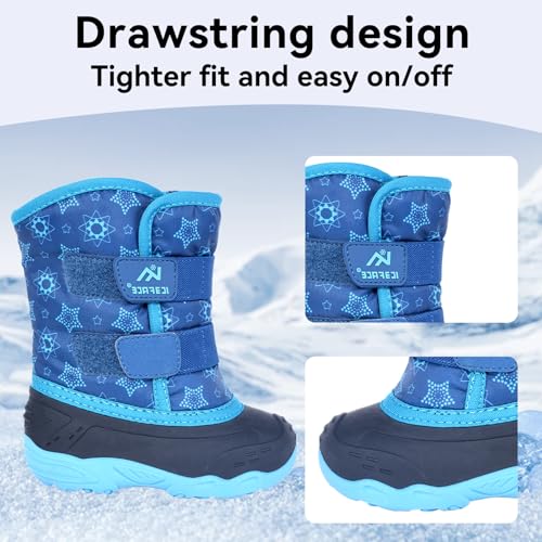 ICEFACE Snow Boots for Kid Winter Boots Waterproof Outdoor Keep Feet Warm and Dry Faux Fur Lined boot, Perfect for Snowy Adventures for Toddler/Little Boys and Girls - Image 5