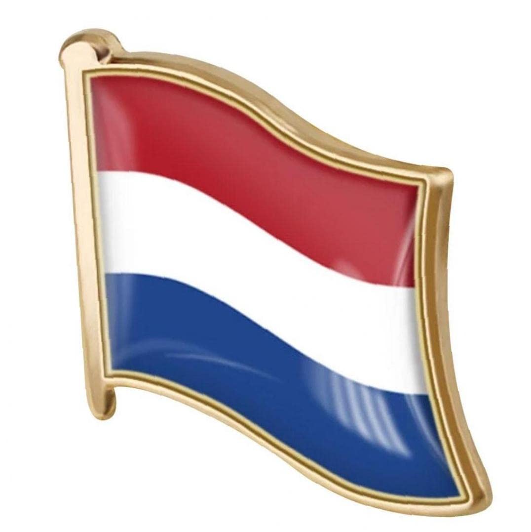 Ayrsjcl Dutch Flag Brooch 1Pc Metal Lapel Pin Flag Pin Badge Brooch National Badges