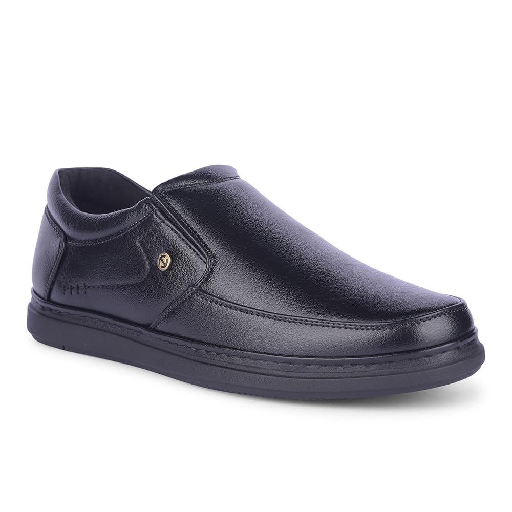 Liberty Men Formal Mocassin Shoes with PU Upper|EVA Sole Non-Lacing Shoes for Men | Formal Shoes for Men | Mocassion Office Wear Shoes for Men | Non-Lacing Formal Shoes (10 UK - Black) (B0D1G7NQX2) Amazon Price History, Amazon Price Tracker