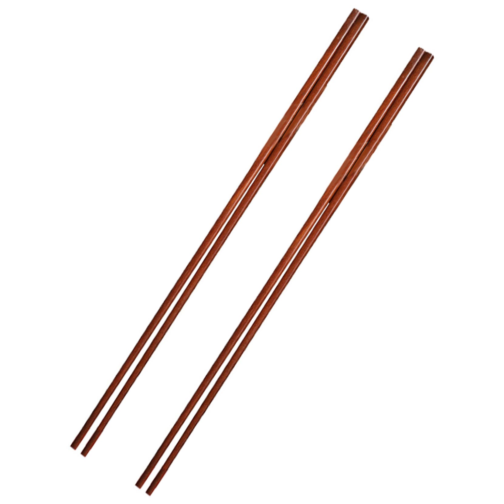 Hbbgdiy 2 Pairs 16.5 Inch Long Wooden Cooking Chopsticks, Reusable Natural Wood Chop Sticks for Wok Cooking Noodle Frying Hot Pot Kitchen Utensils Gadgets