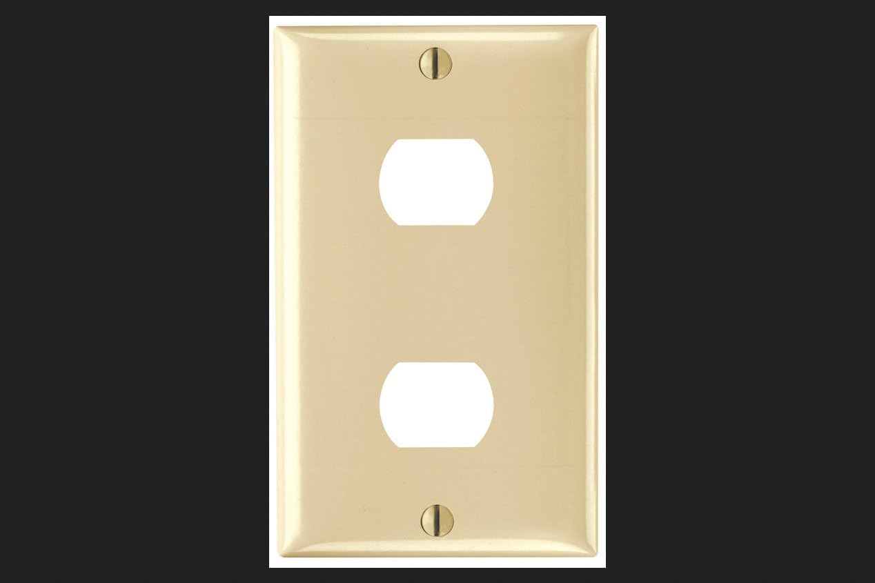 Ivory Plastic Despard Opening Wall Plate with Matte Finish