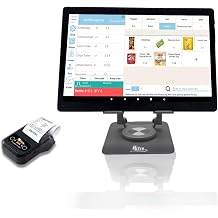 MRBOSS POS Mobile Cash Register 10.1" Tablet with 2" 58mm Receipt Portable Printer Built-in Software App for Restaurant Retail Grocery Store Mobile Food Truck Convenience Chain