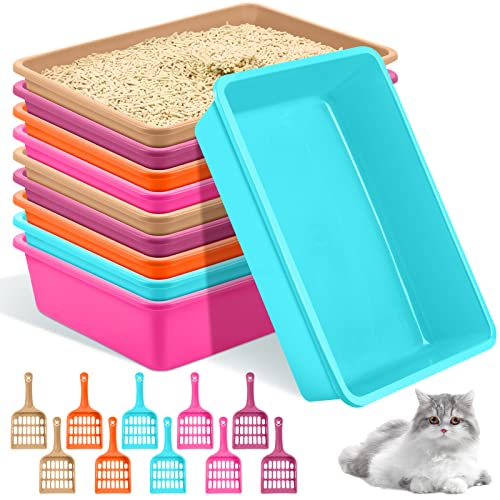 Kit 10 piezas caja de arena abierta para gato mediana miniatura 1