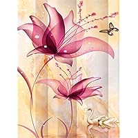 絵画　花　色 Amazon.co.jp: Meecaa Paint by Numbers フラワー シナモン 花瓶