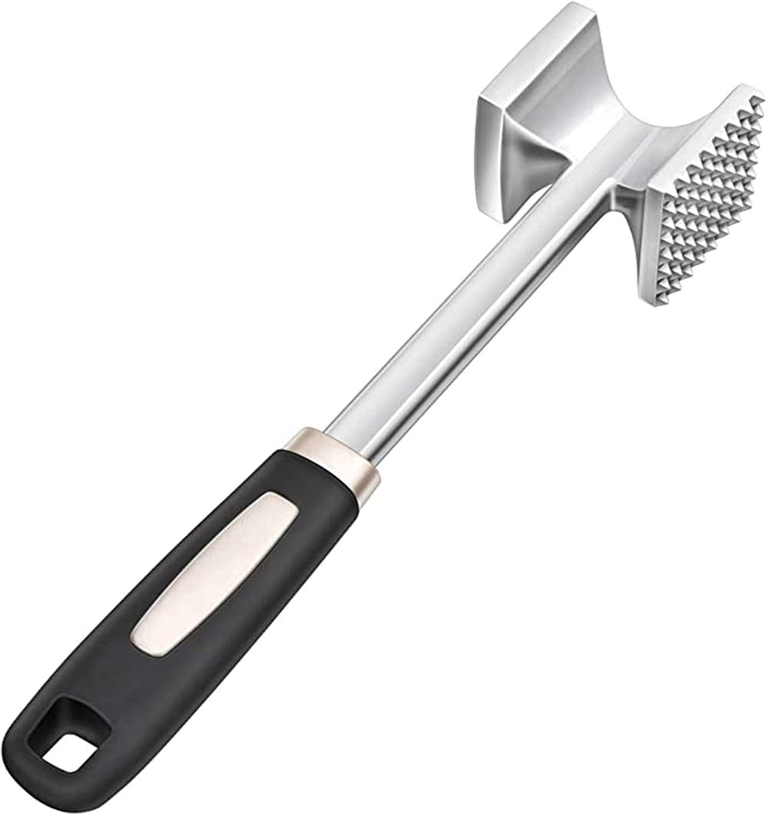 Gourmet Meat Tenderizer Aluminum, KASTWAVE Meat Tenderizer Hammer/Mallet Tool/Pounder for Tenderizing and Pounding Steak, Beef and Poultry, Solid Metal Construction with Rubber Comfort Grip Handle