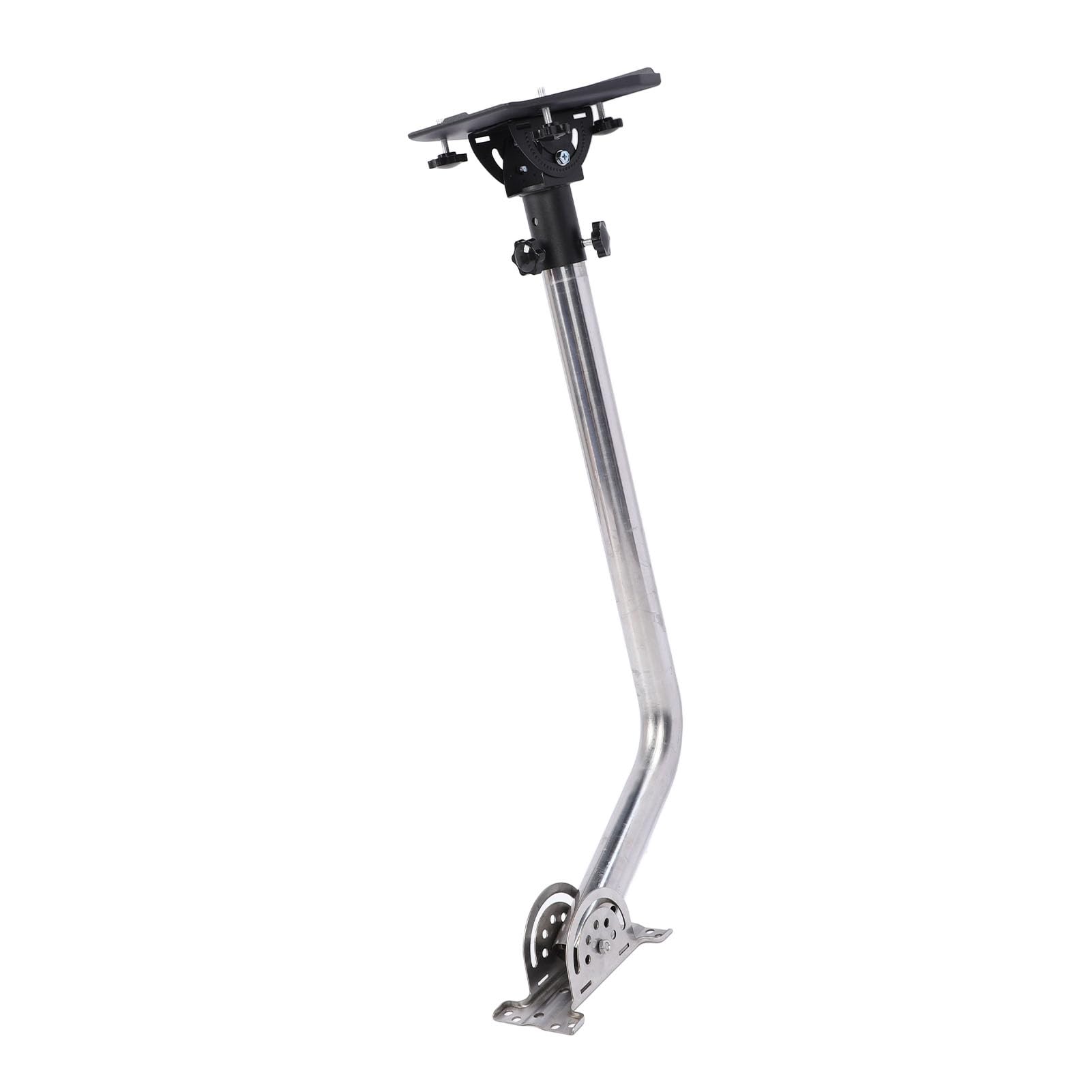Soporte para Satélite, ángulo Ajustable de 160°, Adaptador Superior Giratorio de 360°, Kit de Montaje , Soporte para Antena con Estructura de Acero de Aleación de Brazo Largo de 43 Cm para