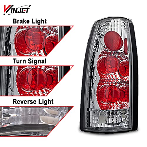 Winjet Altezza Style Compatible With 1992 1993 1994 1995 1996 1997 1998 1999 2000 C1500 C2500 C3500 K1500 K2500 K3500 Suburban Blazer Tahoe Yukon Escalade Tail Lights #TOP1