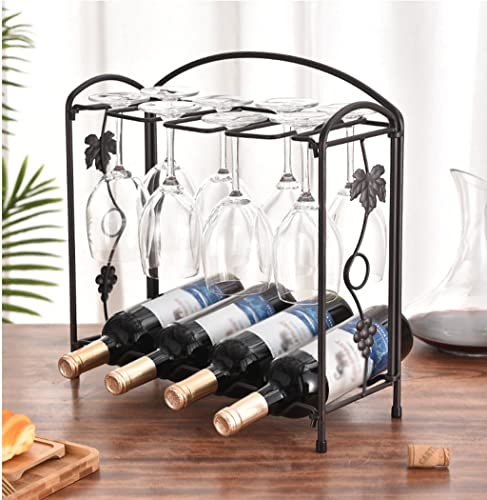 Soporte para botellas y copas de vino DRMEE 4 botellas miniatura 7