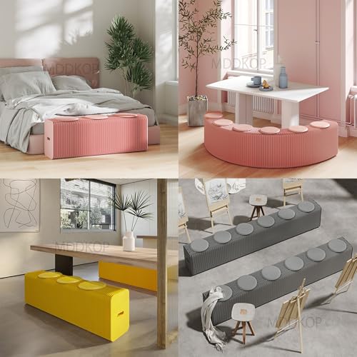 Banco plegable para manualidades que transforma tu sala de estar con su diseño de panal 6
