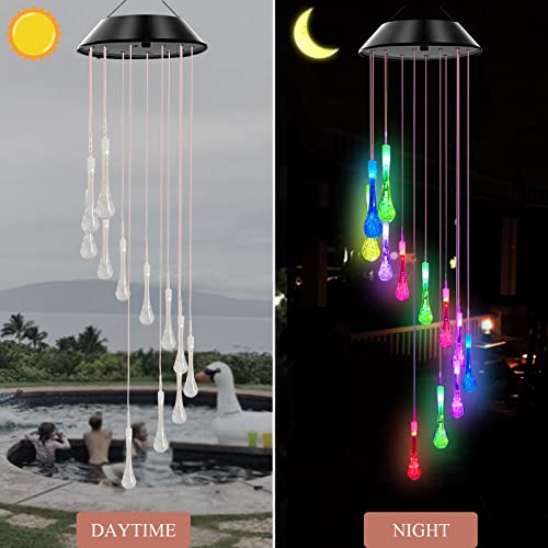 Bolunlun Solar Wind Chimes, Garden Outdoor Decorative Color-Changing Lights, Is The Best Gift For Mom, Grandma, Children #TOP1