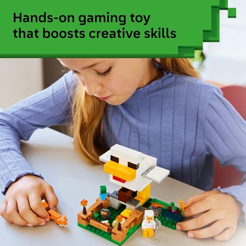 LEGO Minecraft Chicken Farm Building Toy for Kids - Video Game Playset & Figures for Boys & Girls, Ages 7+ - Gift for Birthdays - 21585 - image 4