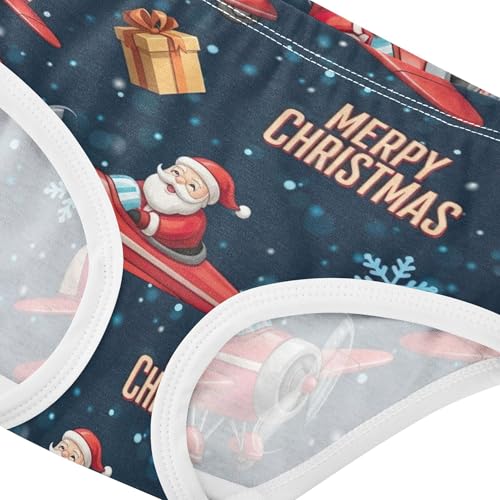 Cotton Girls Underwear Toddler Santa Claus Red Christmas Little Girl Panties Personalized Kids Undies Briefs 2t4
